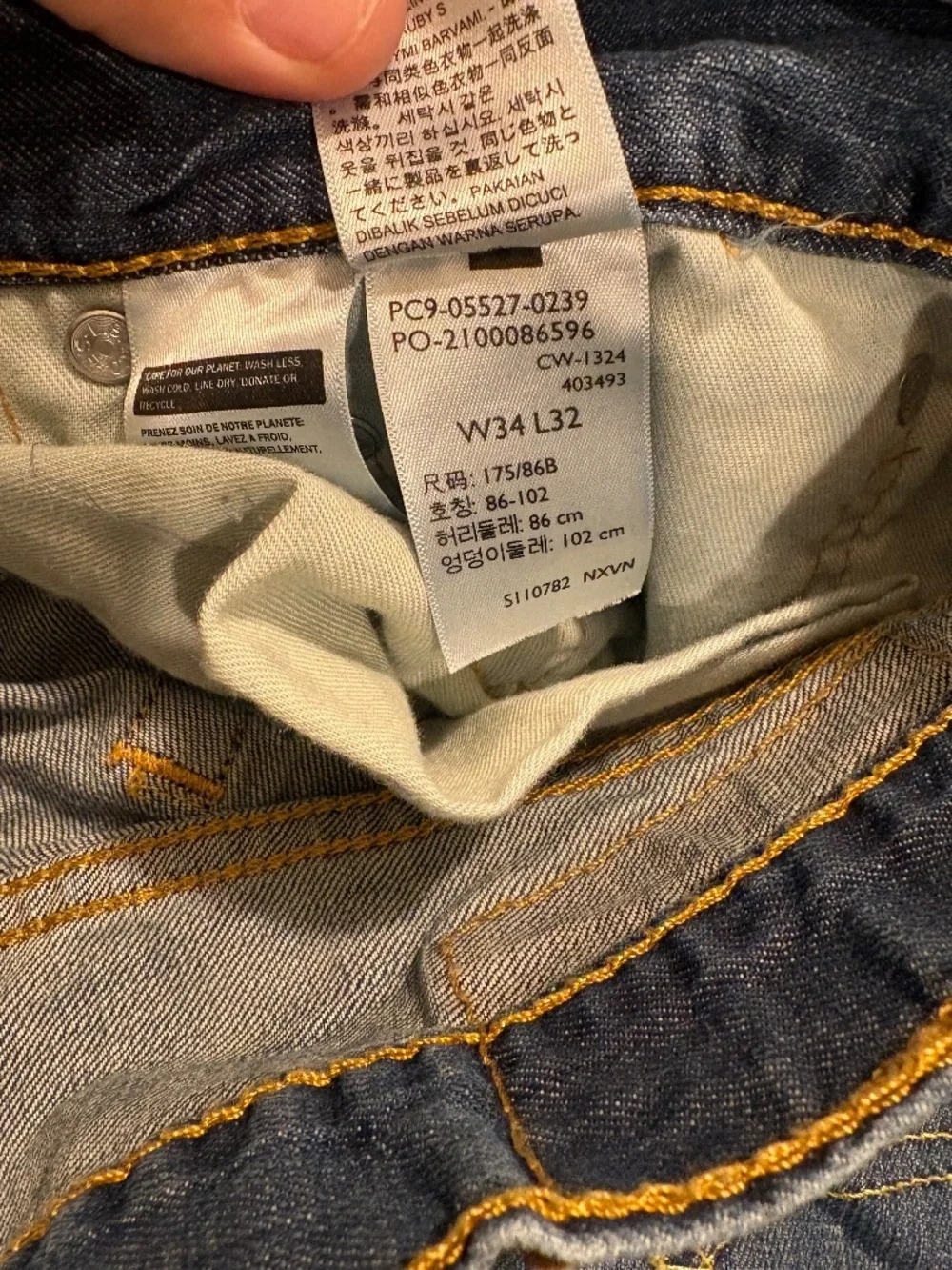 Levi's 527 Slim Bootcut Men's Jeans Dark Wash 34x32 EXCELLENT Condition!! - Picture 6 of 7